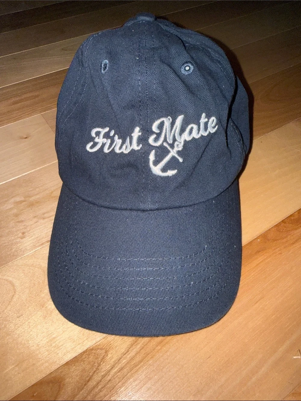 ‘First Mate’ Embroidered Navy Baseball Cap NWOT